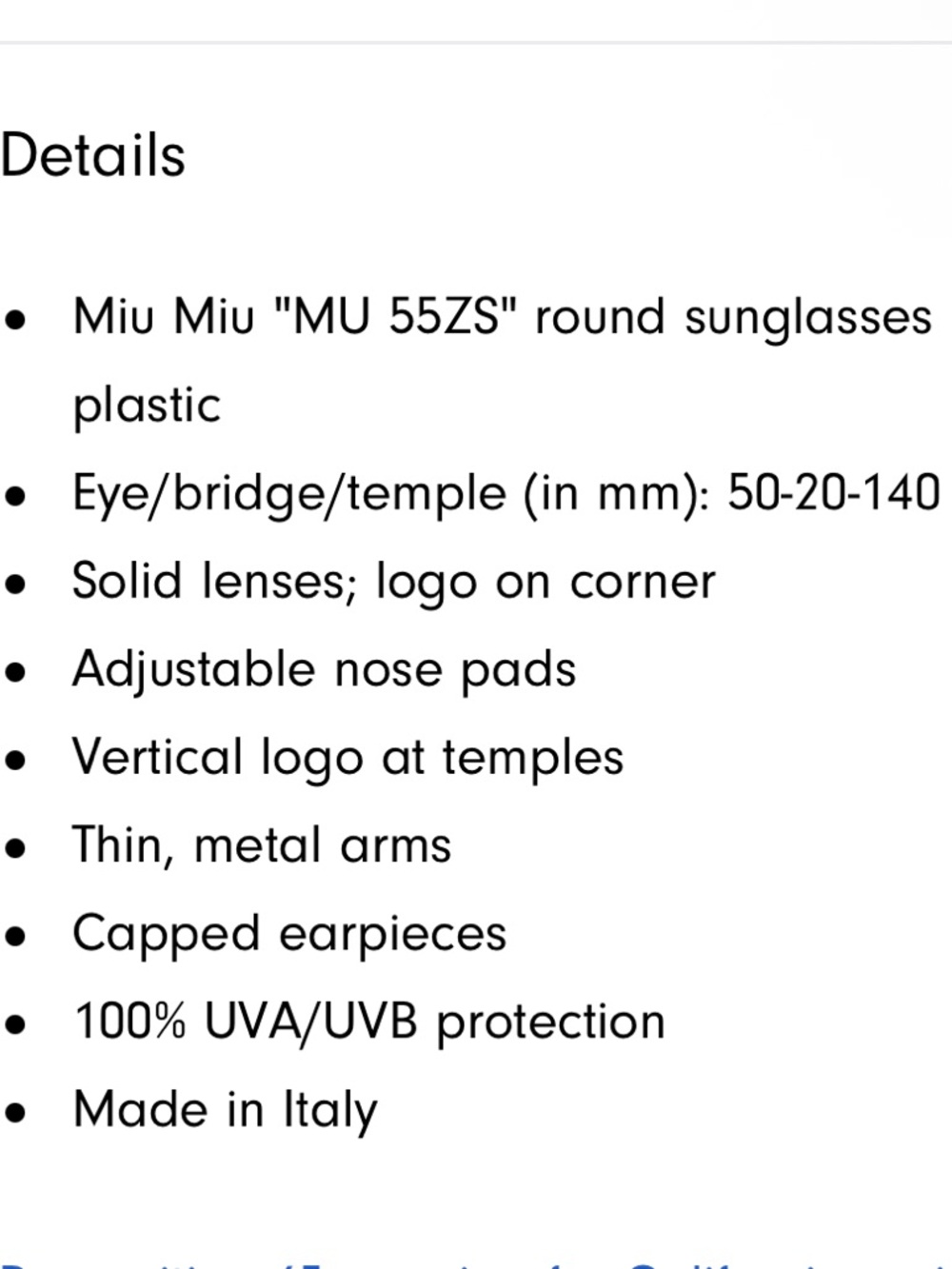 Miu Miu Gold Rim Round Sunglasses - full inclusion with shopping bag - Picture 7 of 14